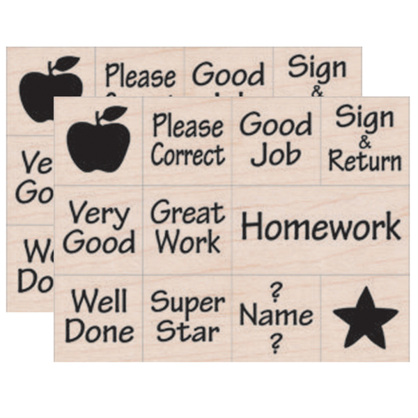 Hero Arts Nearly Tiny Messages From Your Teacher Stamps, 11 Pieces, PK2 LL414